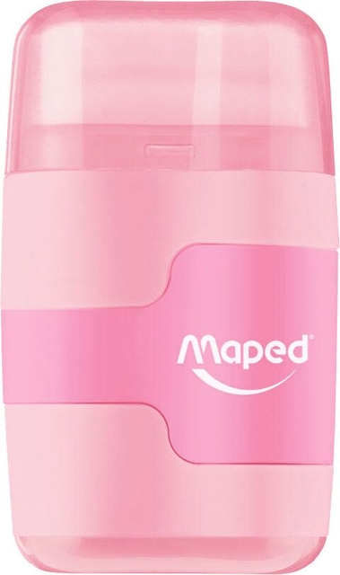 Puntenslijper Maped Connect 2gaats met gum display á 20 stuks pastel assorti