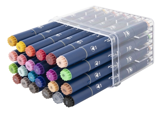 Alcoholmarkers Nassau Arts duopunt set à 24 kleuren