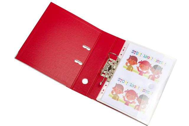 Enveloptas Djois Color Collection A4 horizontaal geperforeerd transp