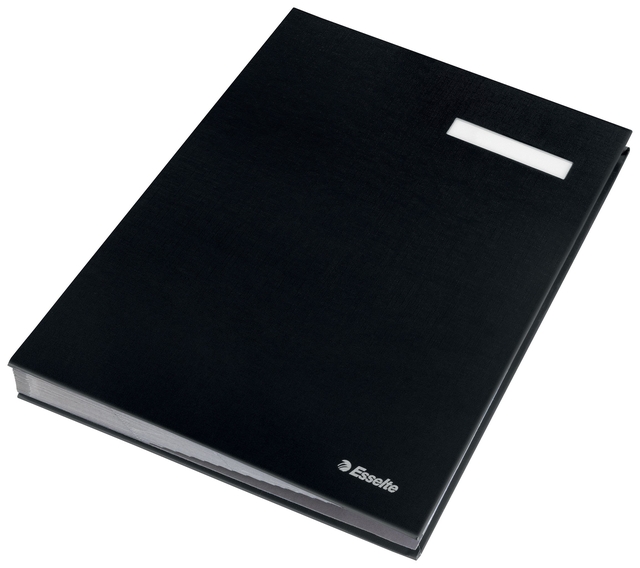 Vloeiboek Esselte 6210 karton 20 tabbladen zwart