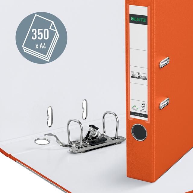 Ordner Leitz 1015 180° 50mm PP A4 oranje