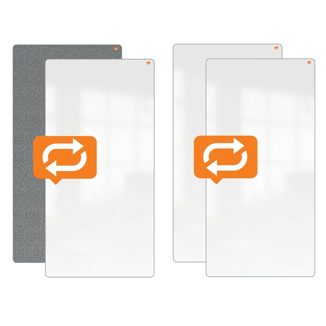 White- en Memobord systeem Nobo Move & Meet 90x180cm
