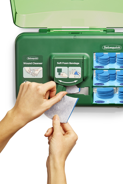 Wond dispenser Cederroth - Salvequick blauw