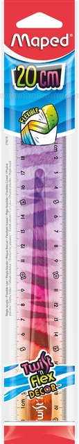 Liniaal Maped Twist 'n Flex Decor Animals 20cm assorti display à 20st
