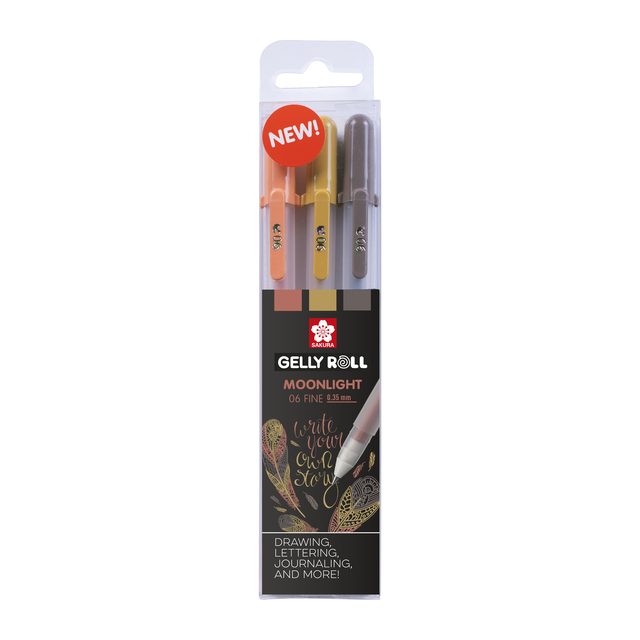 Gelschrijver Sakura Gelly Roll Moonlight 06 nature set à 3 kleuren