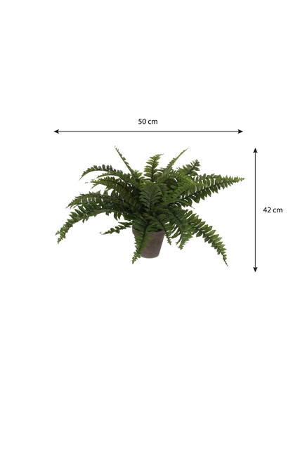 Kunstplant Mica Boston varen groen in pot Ø50cm 42cm