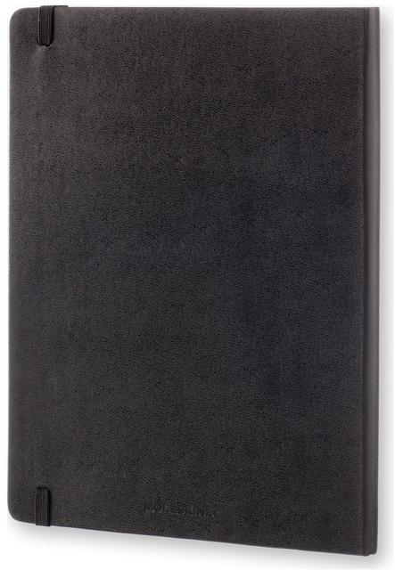 Notitieboek Moleskine XL 190x250mm ruit 5x5 hard cover zwart