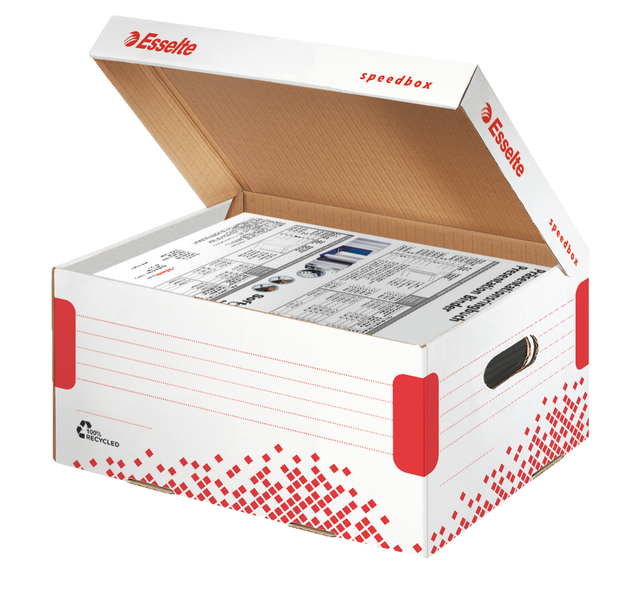 Opberg- en transportdoos Esselte Speedbox 355x193x252mm wit