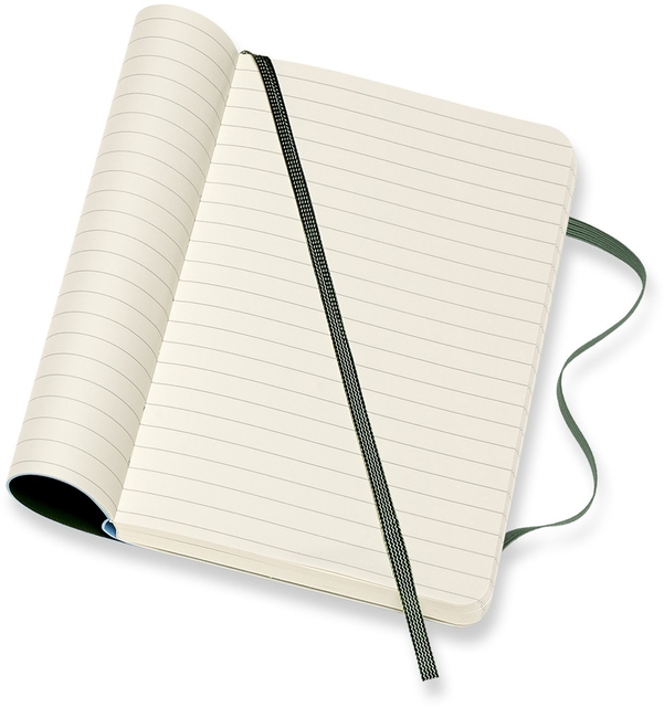Notitieboek Moleskine pocket 90x140mm lijn soft cover myrtle green