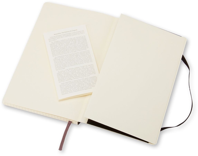 Notitieboek Moleskine XL 190x250mm lijn soft cover zwart