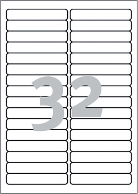 Etiket Avery L6031REV-25 96x16.9mm afneembaar wit 800 stuks