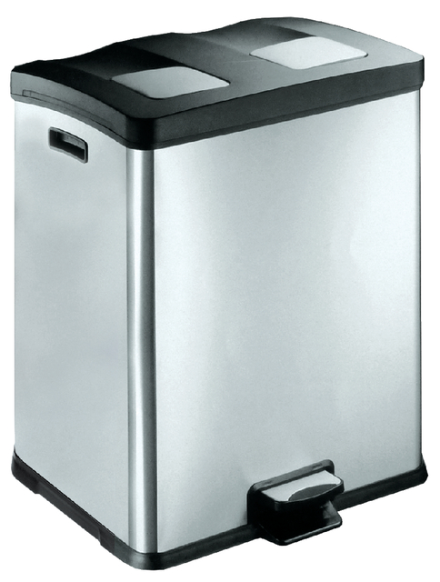 Pedaalemmer EKO Rejoice 2x30 liter mat rvs