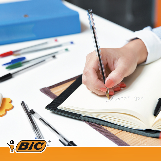 Balpen Bic Cristal medium assorti blister à 8+2 gratis