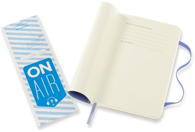Notitieboek Moleskine pocket 90x140mm blanco soft cover hydrangea blue