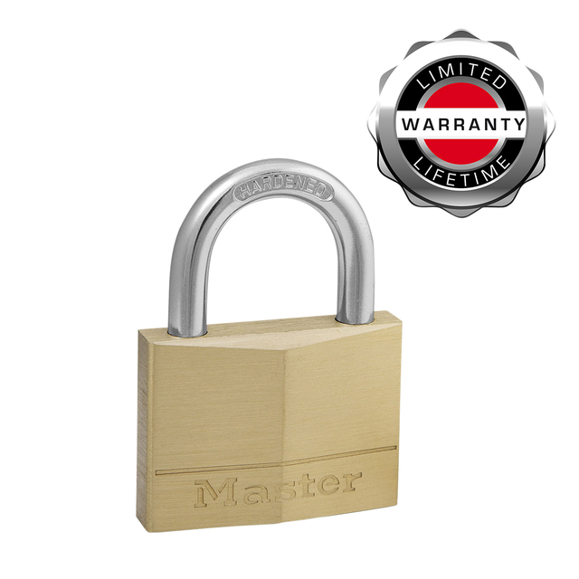 Hangslot MasterLock 4 gelijksluitend messing 50mm 4 stuks