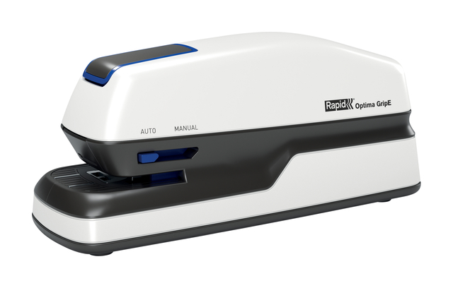 Nietmachine elektrisch Rapid Optima Grip 20vel wit/zwart