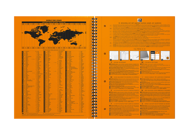 Spiraalblok Oxford International Notebook A4+ 160 pagina's lijn