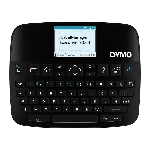 Labelprinter Dymo LabelManager Executive 640CB draagbaar azerty 24mm zwart in koffer