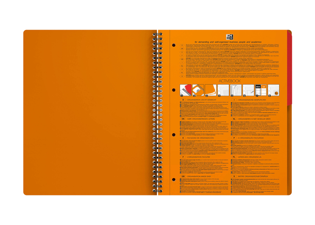 Spiraalblok Oxford International Activebook A4+ 160 pagina's lijn
