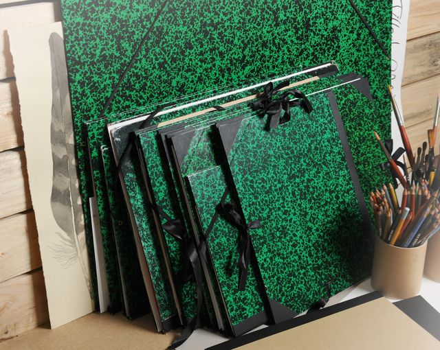 Tekenmap Canson Studio Annonay elastieksluiting 280x380mm groen