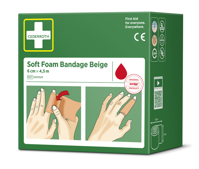 Bandage Cederroth Soft Foam 6cmx4,5m beige