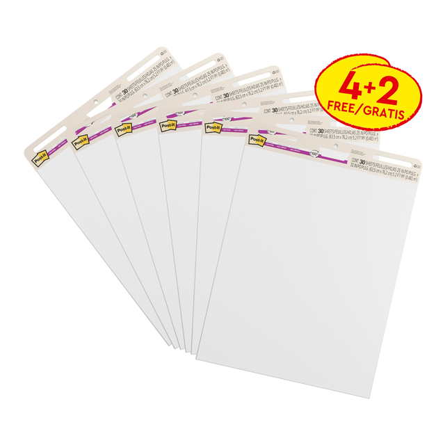 Meeting chart Post-it 559 Super Sticky 63.5x76.2mm wit 4+2 gratis