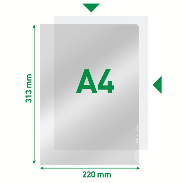 Insteekmap L-model Leitz Premium copy safe 0.15mm PVC A4 glashelder 100 stuks