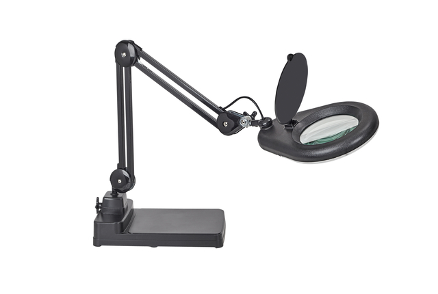 Loeplamp MAUL Viso LED met voet zwart