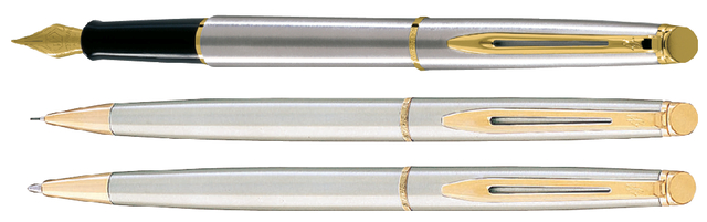 Vulpen Waterman Hémisphère stainless steel GT fijn