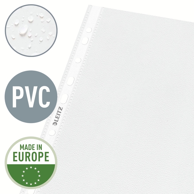Showtas Leitz Premium standaard 11-gaats copy safe 0.085mm PP A4 transparant 100 stuks