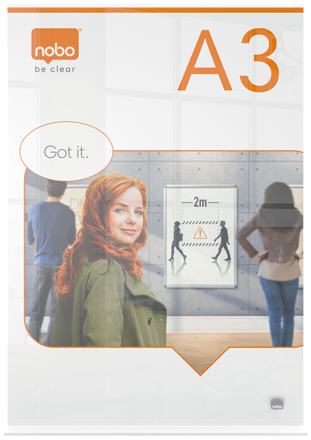 Infobord Nobo Premium Plus A3 acryl vrijstaand