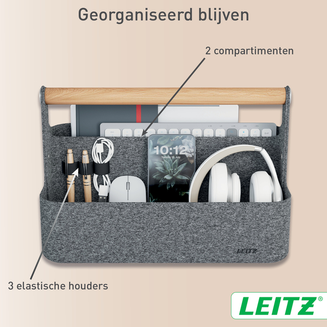 Bureau organizer Leitz draagbaar donkergrijs