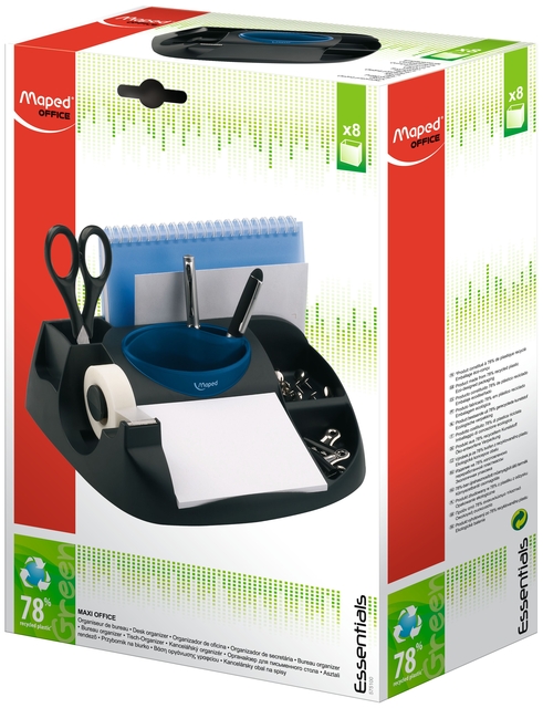 Bureau organizer Maped Essentials Green Maxi met 8 vakken zwart