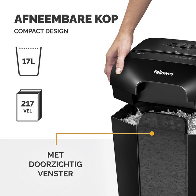 Papiervernietiger Fellowes Powershred LX50 snippers 4x37mm zwart
