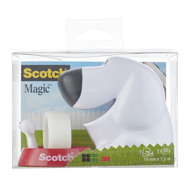 Plakbandhouder Scotch C31 hond + 1rol 19mmx7.5m