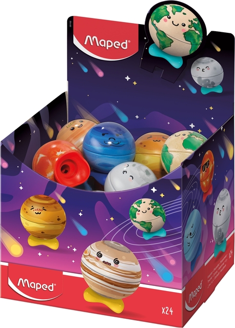 Puntenslijper Maped Planet display à 24 stuks assorti