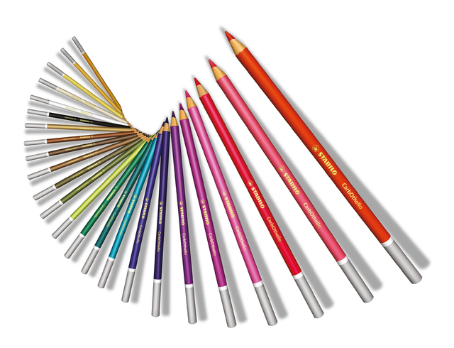 Kleurpotloden STABILO CarbOthello kalkpastel assorti blik à 12 stuks