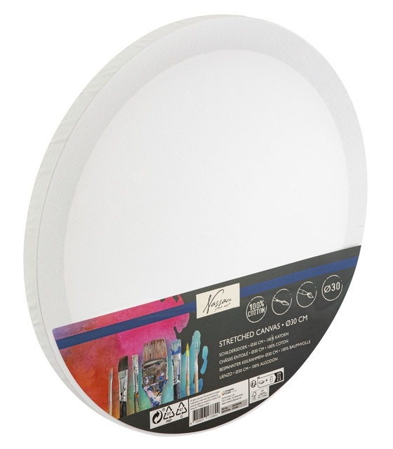 Canvas Nassau fine art rond 30cm 100% katoen