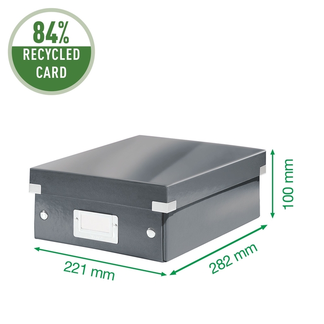 Sorteerbox Leitz WOW Click & Store 280x100x370mm gerecycled karton wit