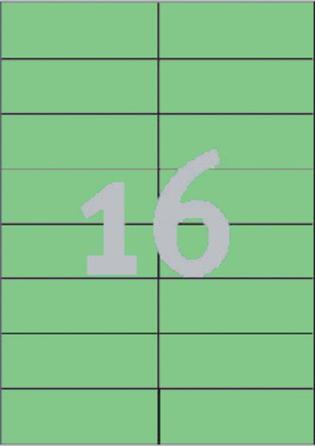 Etiket Avery 3454 105x37mm groen 1600 stuks