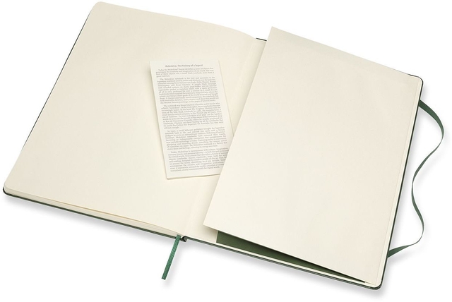 Notitieboek Moleskine XL 190x250mm blanco hard cover myrtle green