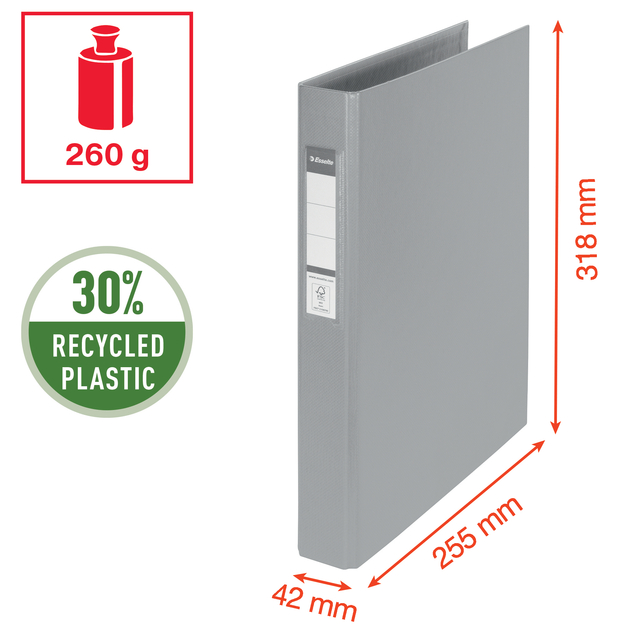 Ringband Esselte VIVIDA A4 25mm 30% gerecycled PP folie groen