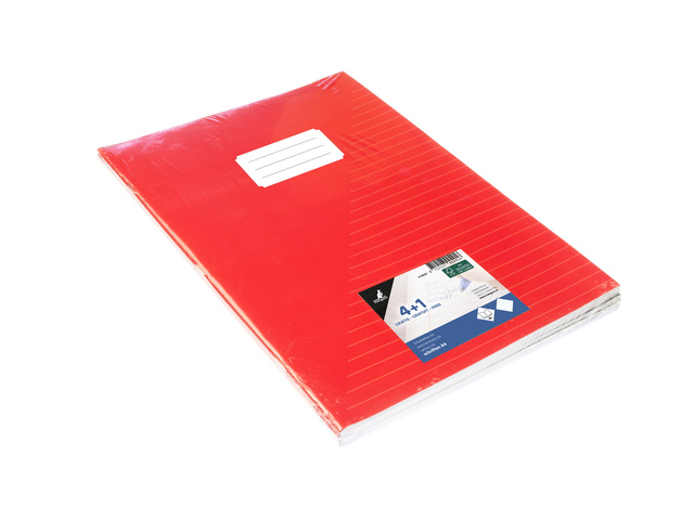 Schrift Kangaro A4 lijn 80 pagina's 60gr assorti pak à 5 stuks