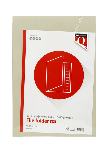 Dossiermap Quantore folio 250gr grijs