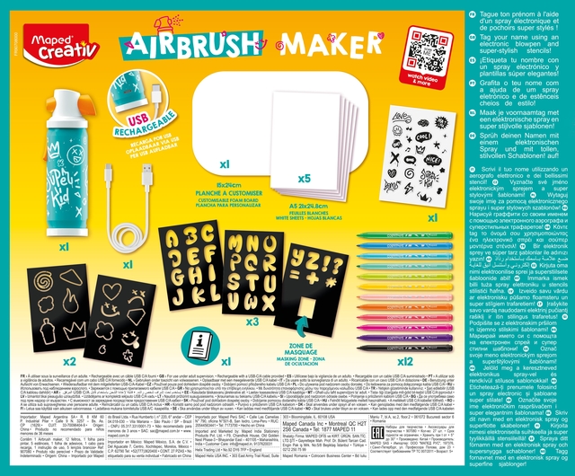 Airbrush Maker Maped Creativ set à 27 delen