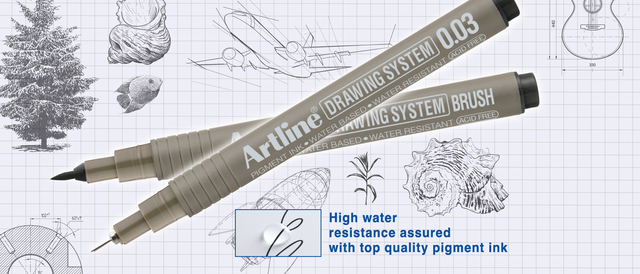 Fineliner Artline technisch 0.03mm zwart