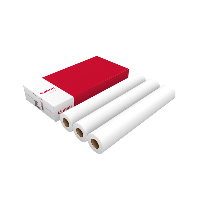 Inkjetpapier Canon 610mmx45m 90gr mat gecoat 3 rollen