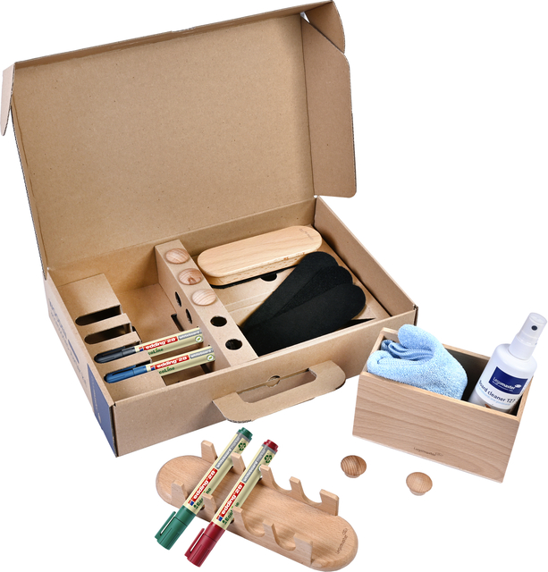 Whiteboard accessoire starter kit Legamaster WOODEN 17 stuks
