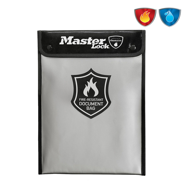 Brandwerende en waterbestendige documententas MasterLock 28x38cm