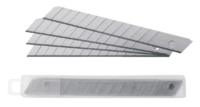 Snijmes Westcott Office 9mm met schuifsluiting en metalen houder blauw